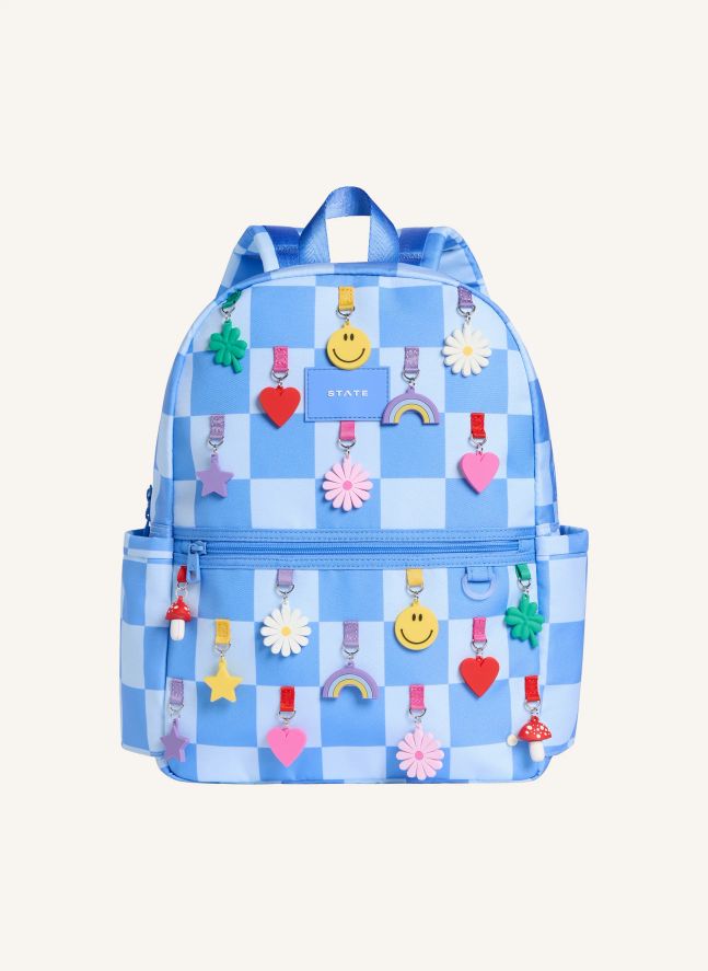 Sac à Dos Kane Charms Carreaux | Bleu pâle