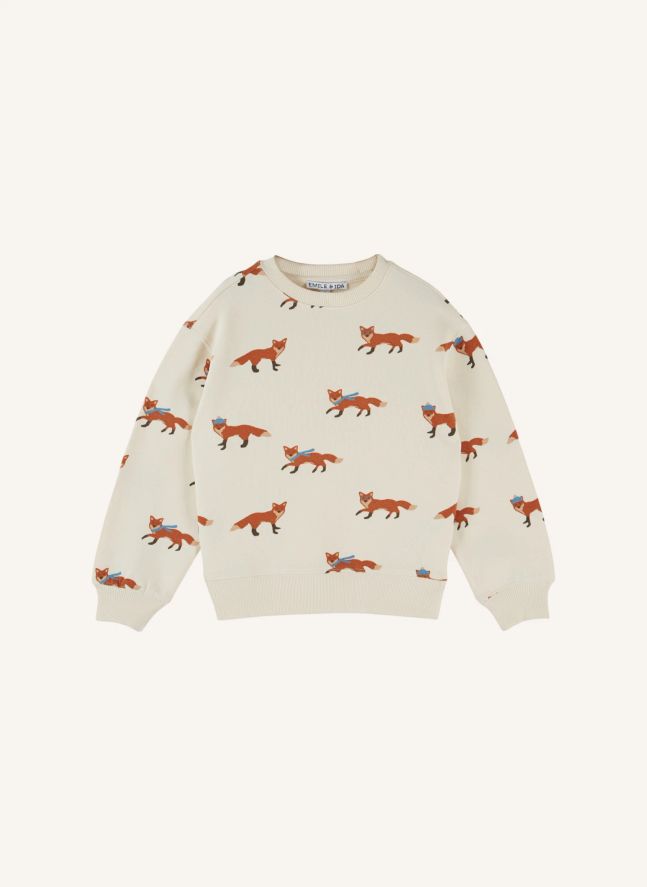 Sweat Renards Coton Bio | Ecru