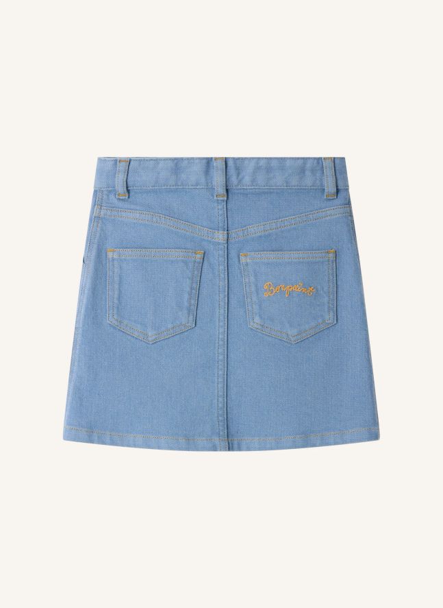 Jupe Dexie Denim Coton Bio | Avoine