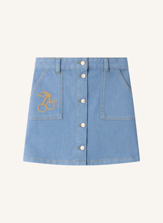 Jupe Dexie Denim Coton Bio | Avoine