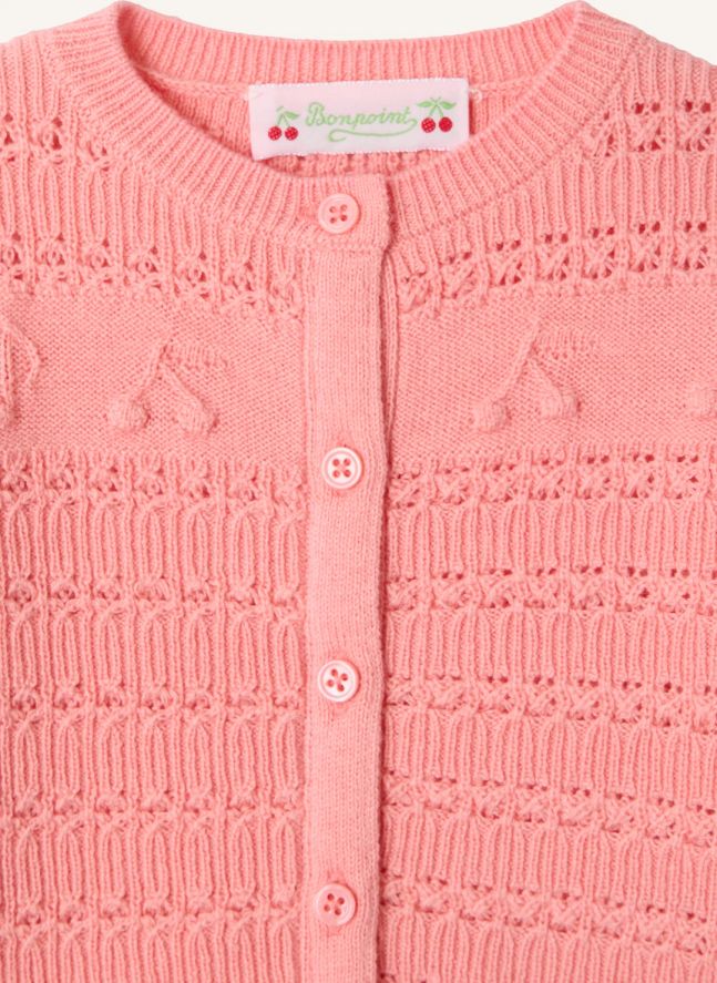Cardigan Mahana Laine | Rose bonbon