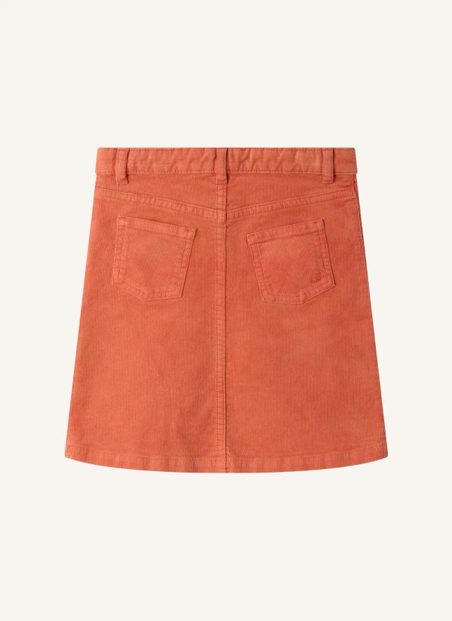 Jupe Merryl Velours Coton Bio | Abricot