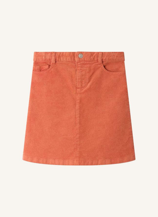 Jupe Merryl Velours Coton Bio | Abricot