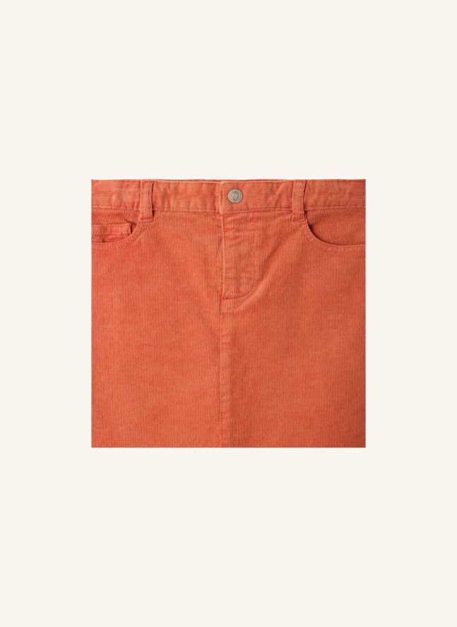 Jupe Merryl Velours Coton Bio | Abricot
