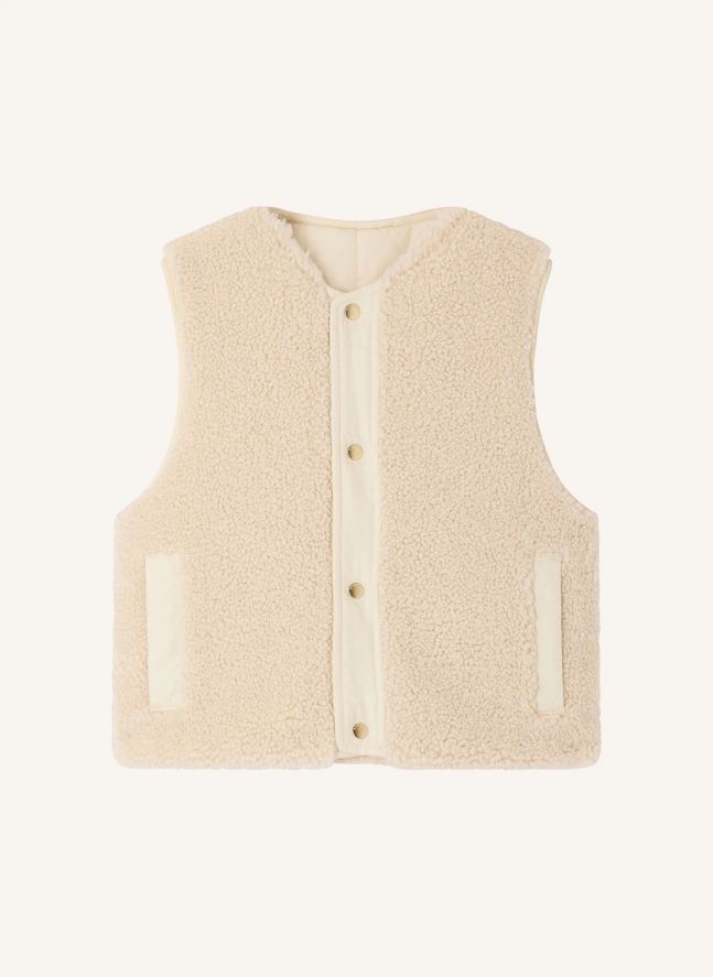 Veste Sans Manches Réversible Maya | Ecru
