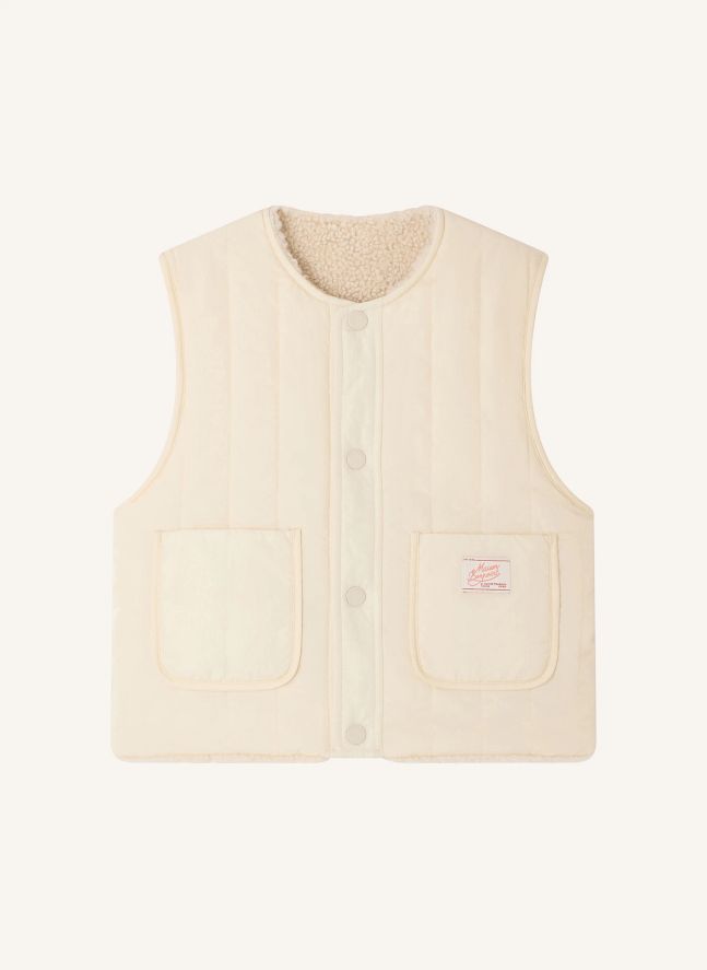 Veste Sans Manches Réversible Maya | Ecru