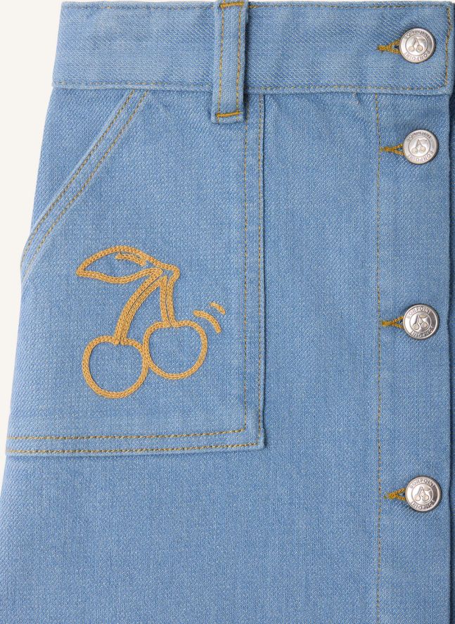 Jupe Dexie Denim Coton Bio | Avoine