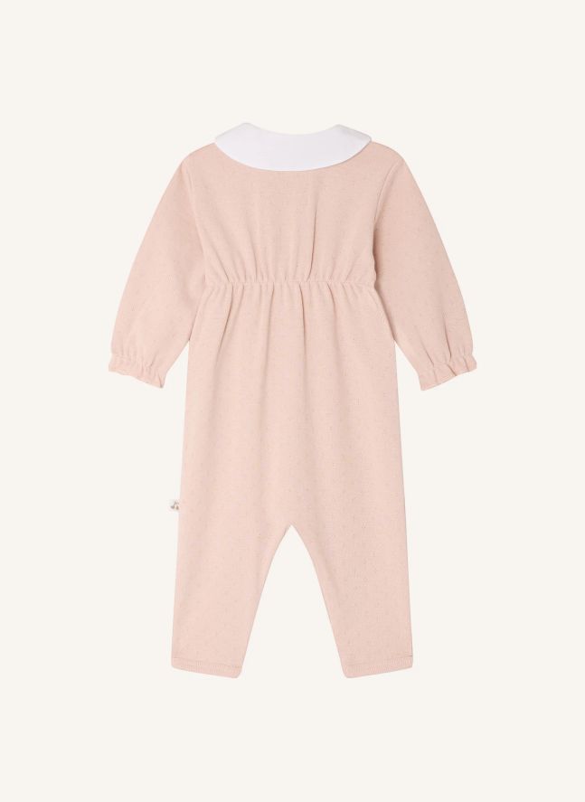 Pyjama Col Claudine Cayla Coton Bio | Rose pêche