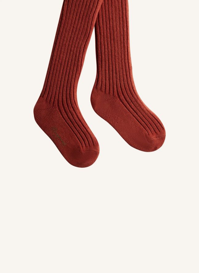 Collants Côtelés Banny | Brun roux