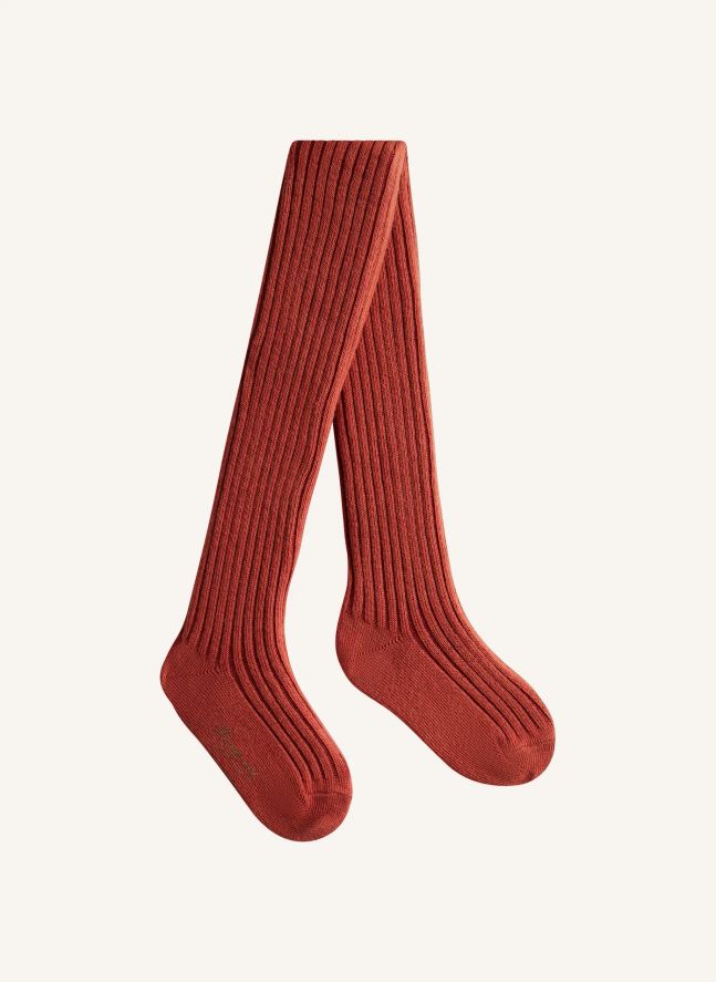 Collants Côtelés Banny | Brun roux