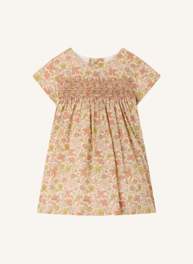 Robe Maruska Fleurie Coton Bio | Ecru