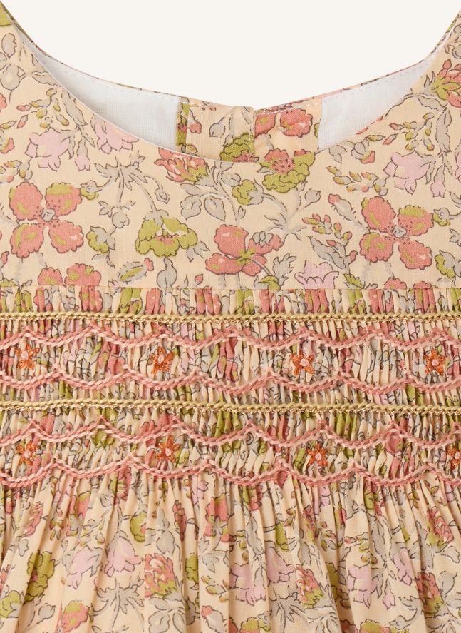Robe Maruska Fleurie Coton Bio | Ecru