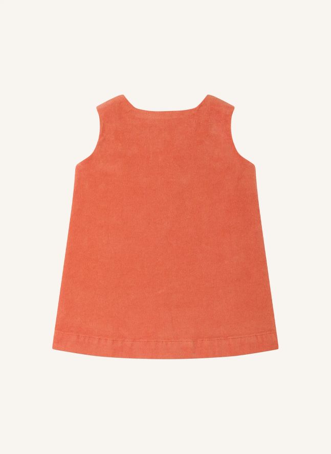 Robe Jacquine Velours Coton Bio | Abricot