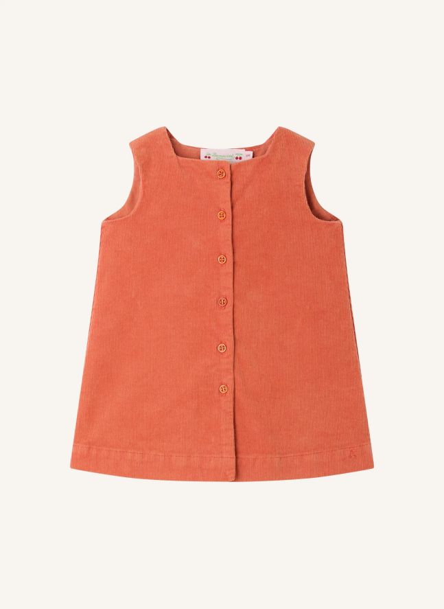 Robe Jacquine Velours Coton Bio | Abricot