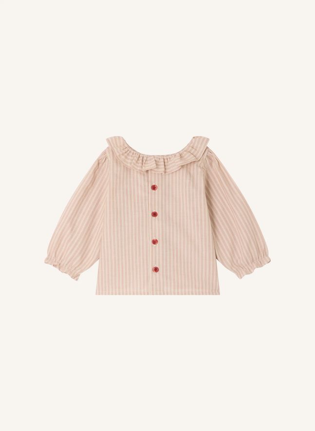 Blouse Smockée Mulietti Rayée | Ecru