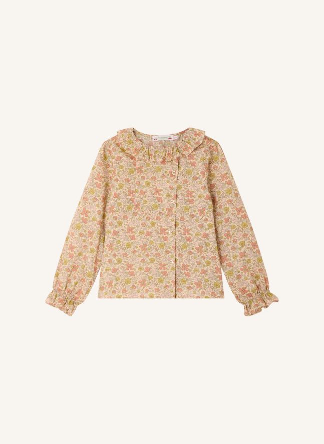 Blouse Melusina Fleurie Coton Bio | Ecru