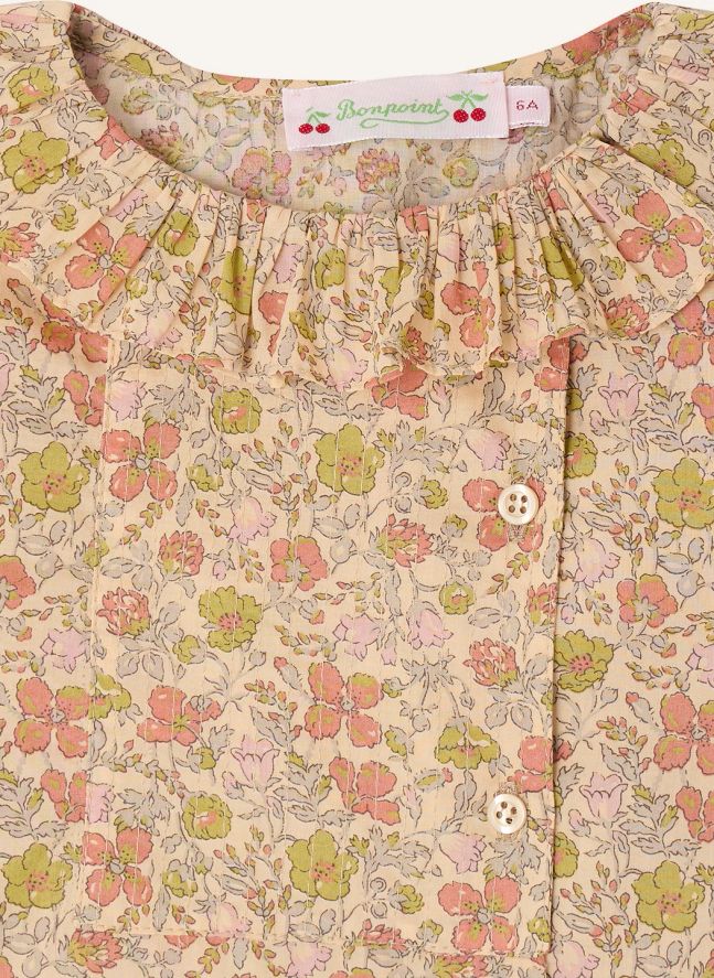 Blouse Melusina Fleurie Coton Bio | Ecru