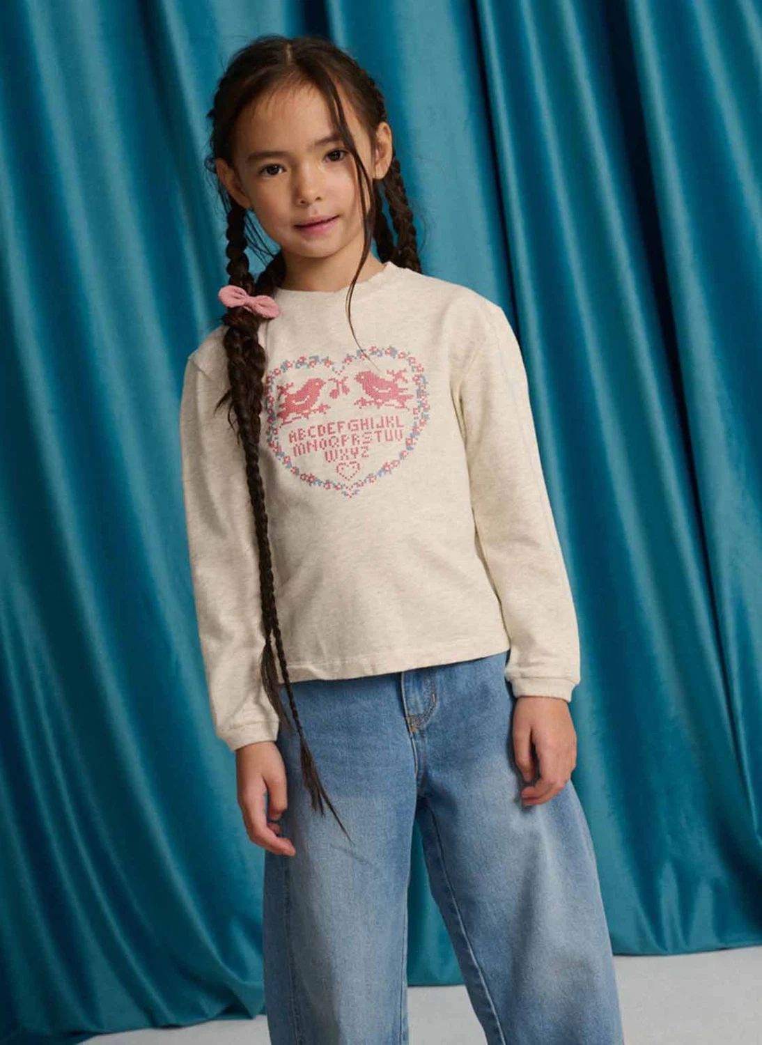 T-shirt Suzette | Beige chiné- Image produit n°1