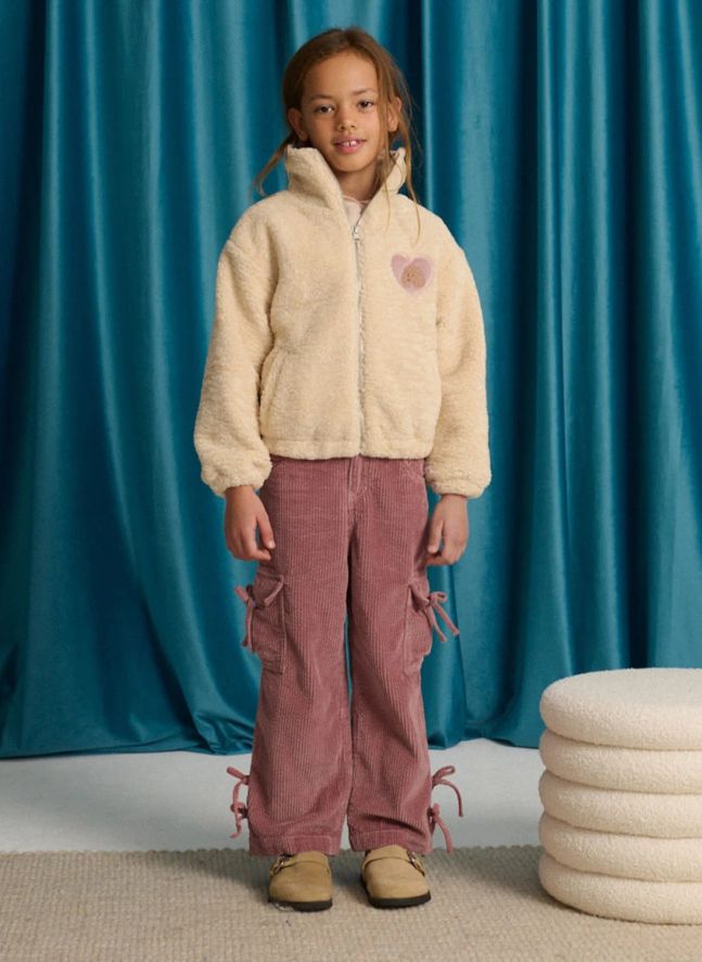 Pantalon Cargo Paulina Velours Côtelé | Rose