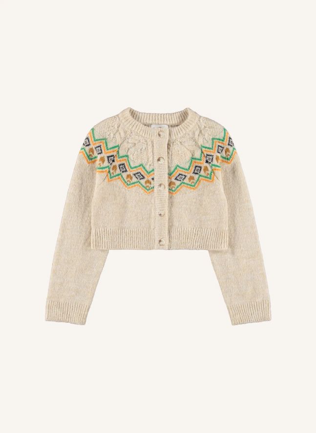Gilet Pointelle Gemma  | Beige