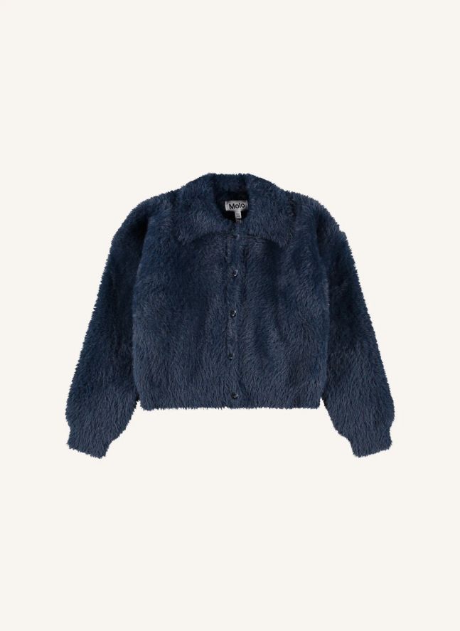 Veste Façon Fourrure Gwen | Bleu nuit