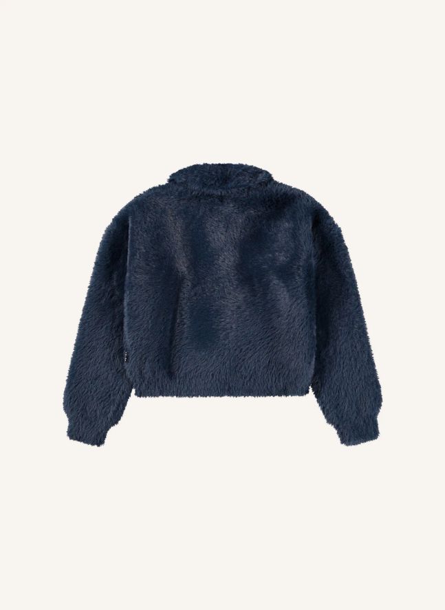 Veste Façon Fourrure Gwen | Bleu nuit