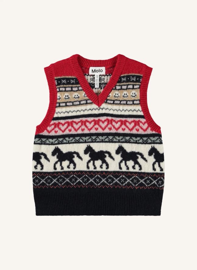 Pull Sans Manches Grace Laine | Rouge
