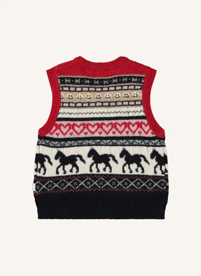 Pull Sans Manches Grace Laine | Rouge