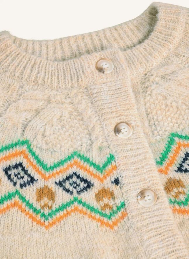 Gilet Pointelle Gemma  | Beige