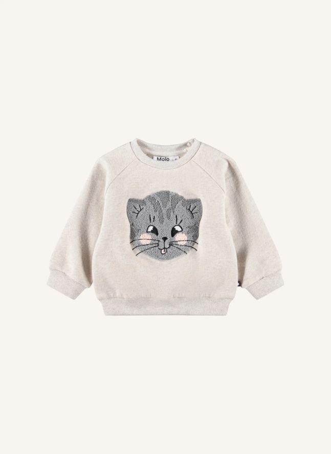 Pull Disc Chat Coton Bio | Gris chiné
