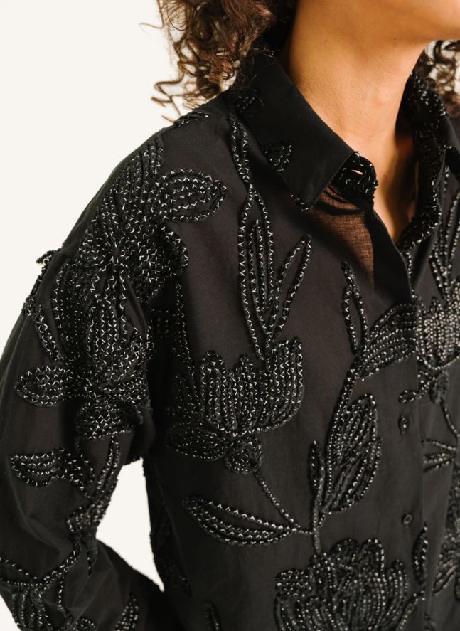 Chemise Enora Broderies | Noir