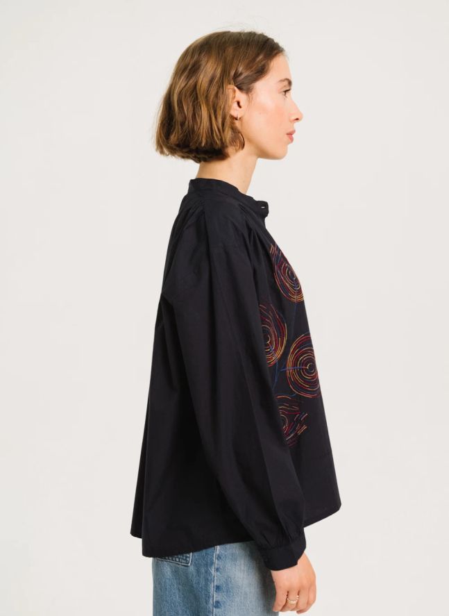 Blouse Ella Broderies | Bleu