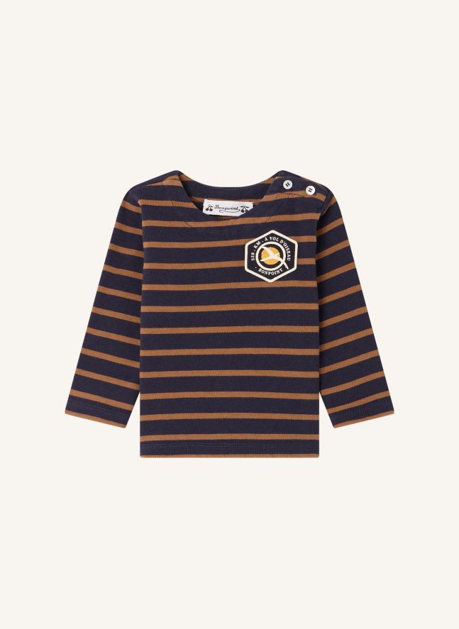 T-shirt Tourbillon Rayé | Bleu marine