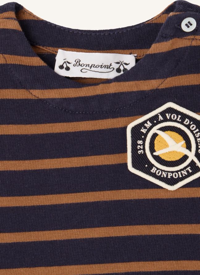 T-shirt Tourbillon Rayé | Bleu marine