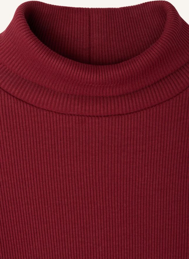 T-shirt Col Roulé Tahiti Coton Bio | Bordeaux