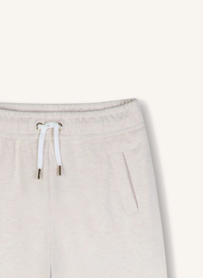 Pantalon Chiné Molleton Coton Bio | Ecru