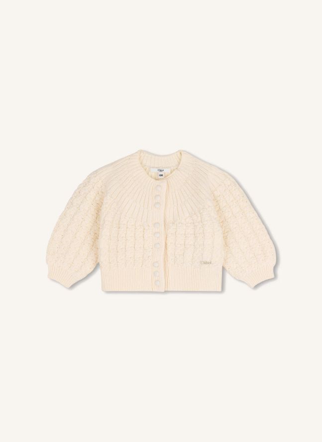 Cardigan Coton Bio Bébé | Craie