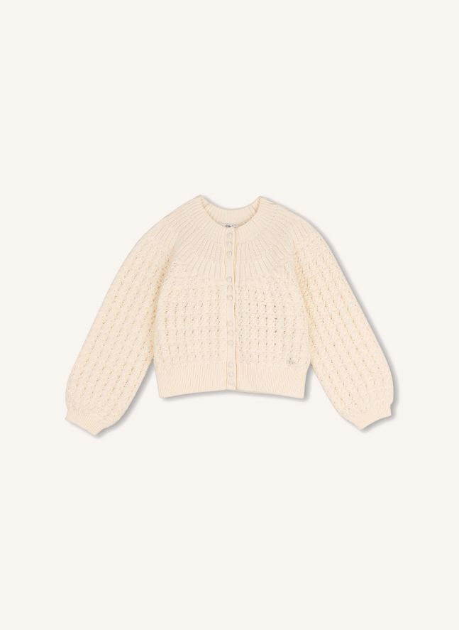 Cardigan Coton Bio | Craie