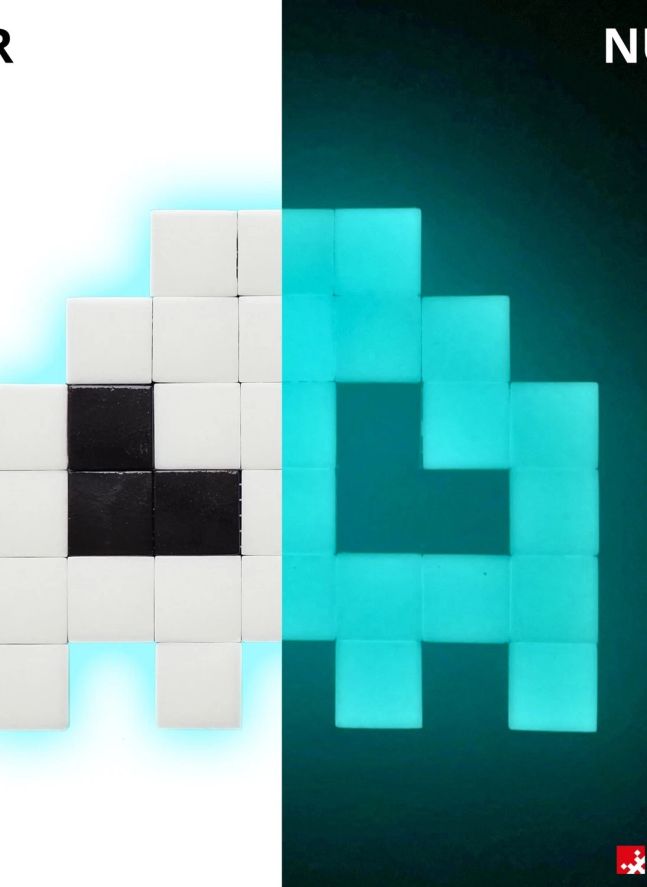 Pixel Art Kit fosforescente - Arco iris en la oscuridad