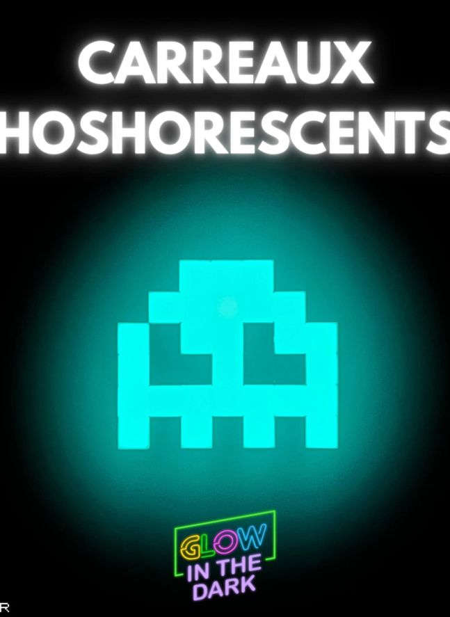 Pixel Art Kit fosforescente - Arco iris en la oscuridad