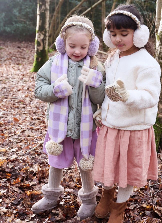 Sequins ear muffs | Ivory