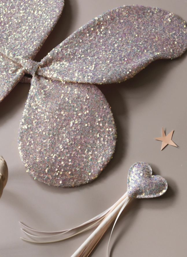 Magic Wand Heart Sequins | Pale Pink