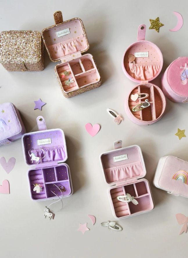 Confetti Glitter Jewelry Box | Gold