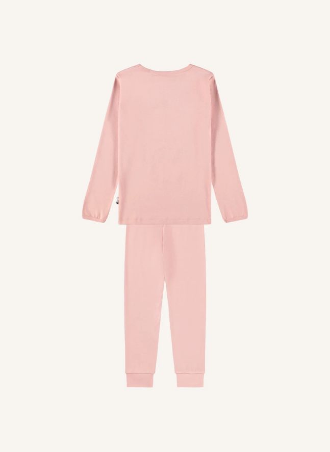 Pyjama Lue Smiley Coton Bio | Rose poudré