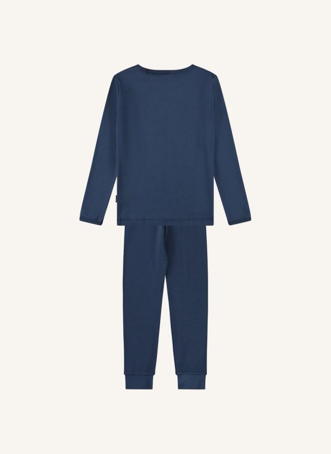 Pyjama Lue Smiley Coton Bio | Bleu marine
