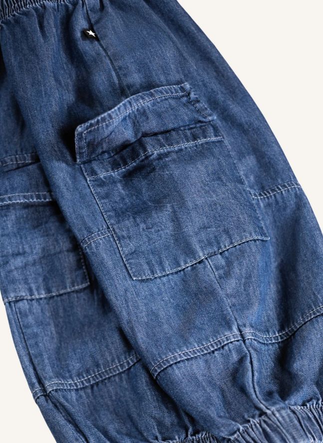 Pantalon Cargo Sae Coton Bio | Bleu