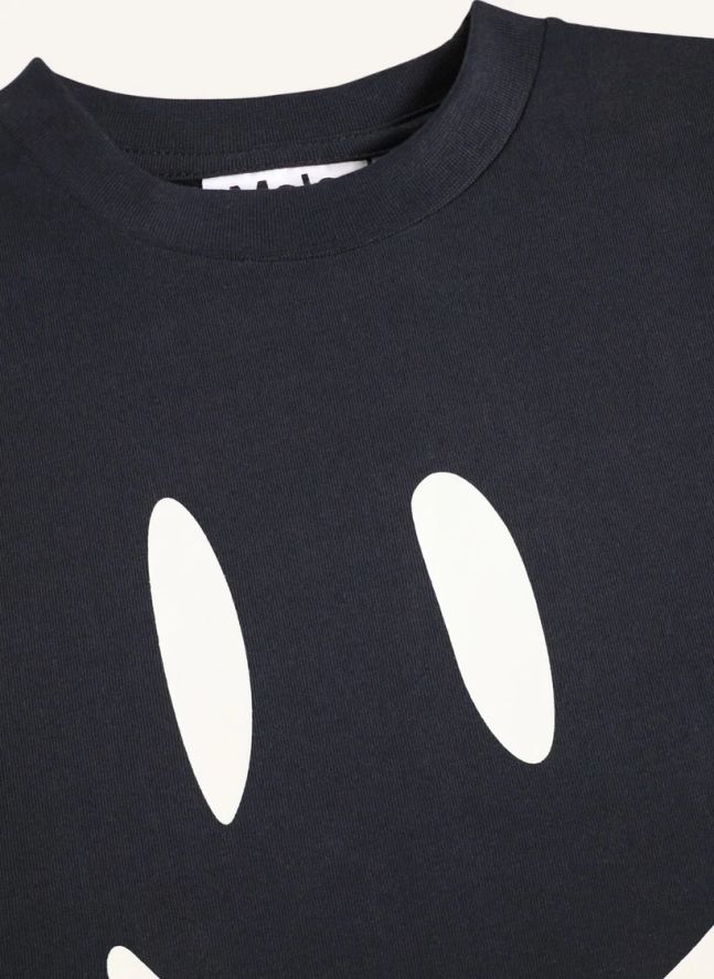 T-shirt Roxo Smiley Coton Bio | Noir