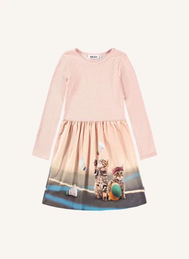 Robe Credence Chats Coton Bio | Rose poudré