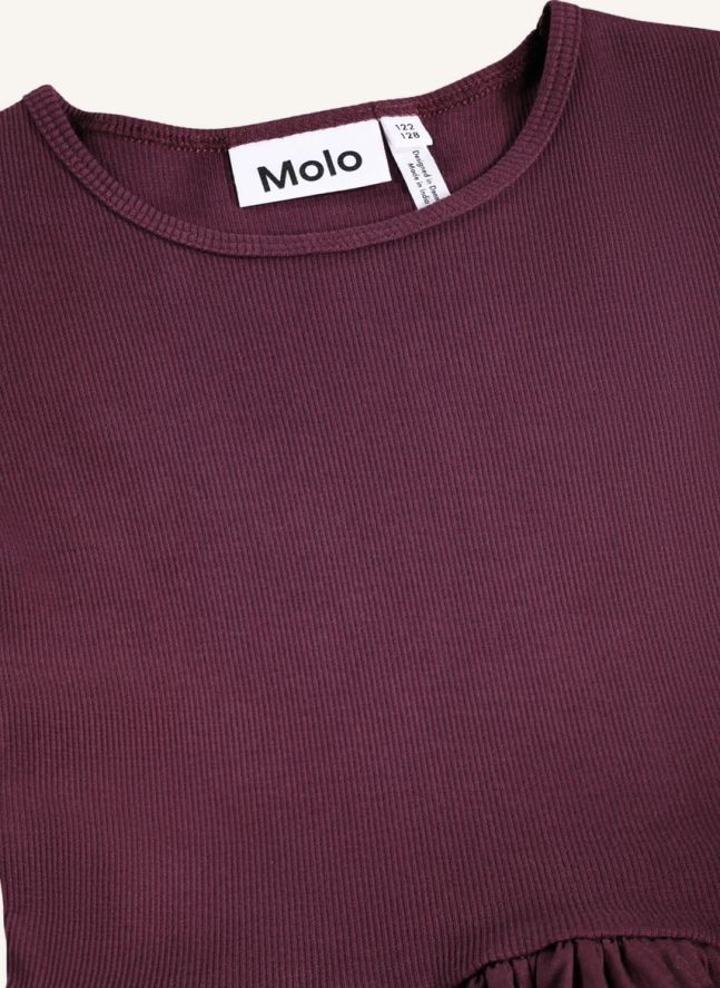 Robe Cassie Tigres Coton Bio | Bordeaux