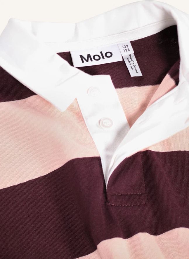 Robe Polo Carlott Rayée Coton Bio | Marron